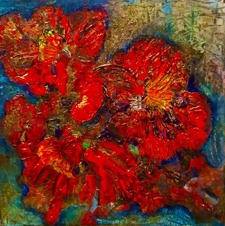 Original Abstract Expressionism Botanic Painting by Arteus A