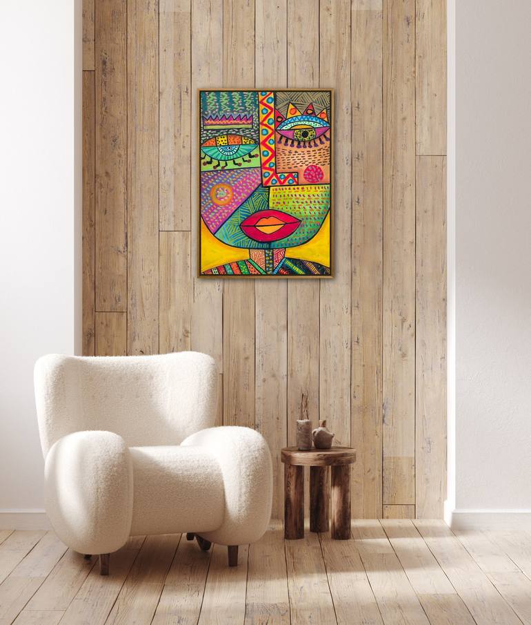 Original Abstract Men Painting by Guem Eye