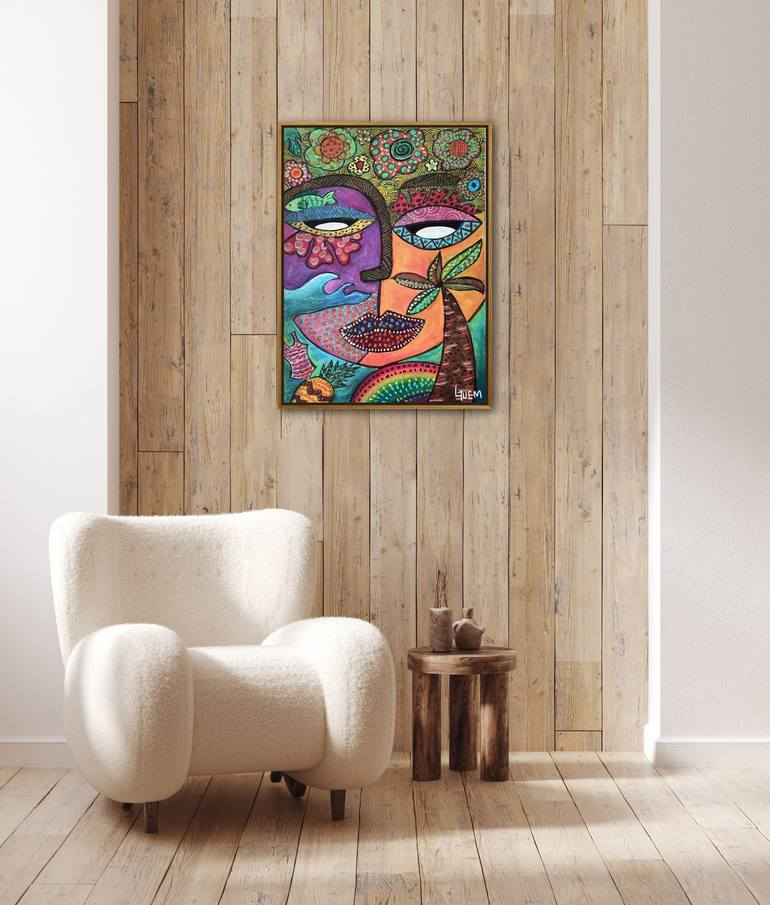 Original Cubism Abstract Painting by Guem Eye