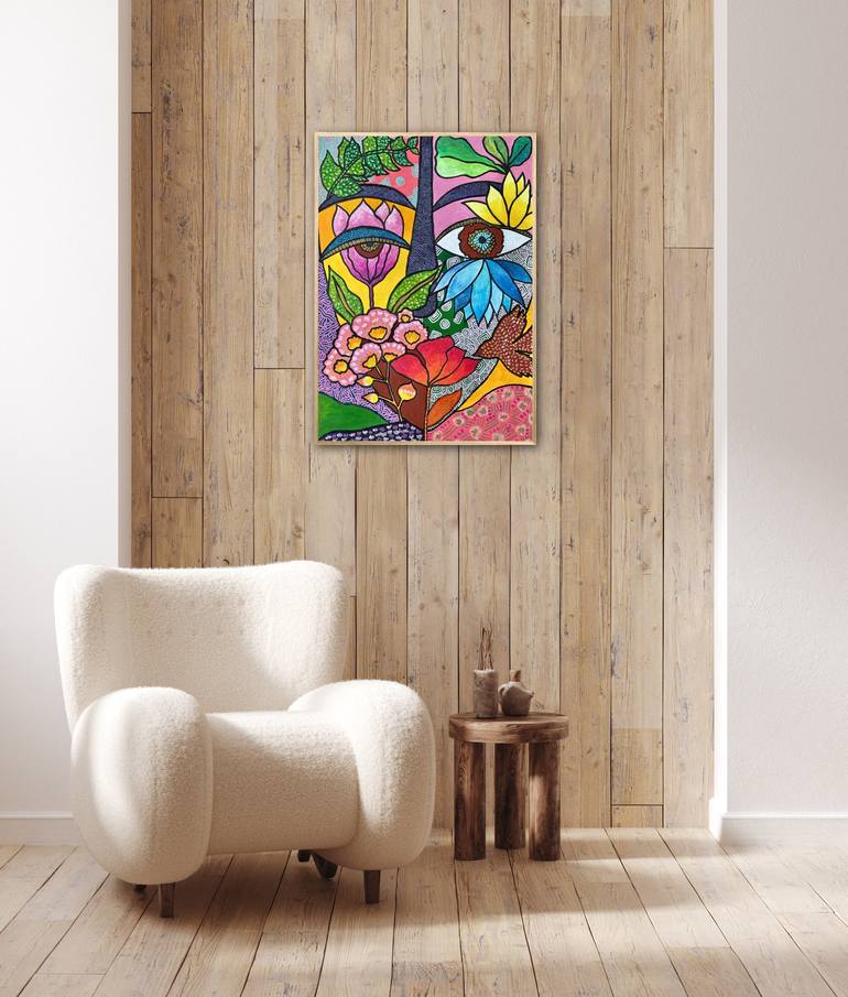 Original Cubism Abstract Painting by Guem Eye