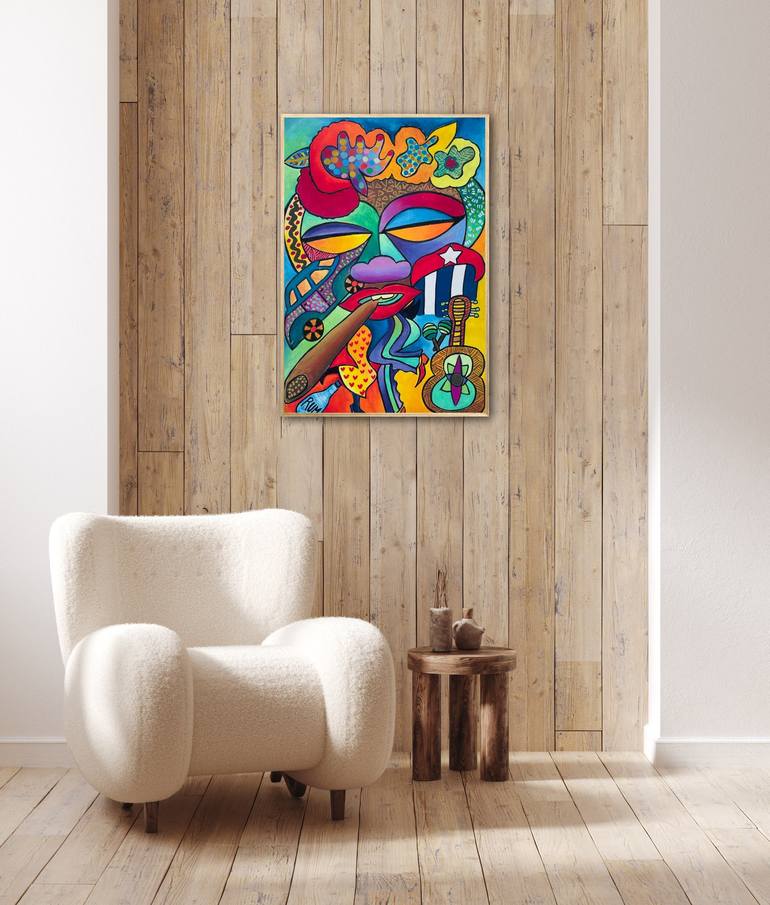 Original Abstract Expressionism Cities Painting by Guem Eye