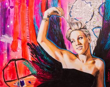 Original Figurative Pop Culture/Celebrity Paintings by Bianca Lever