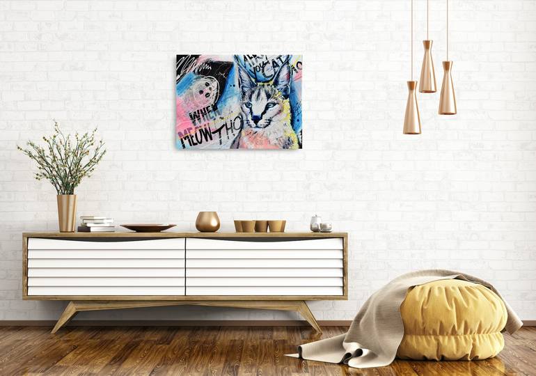 Original Contemporary Cats Painting by Bianca Lever