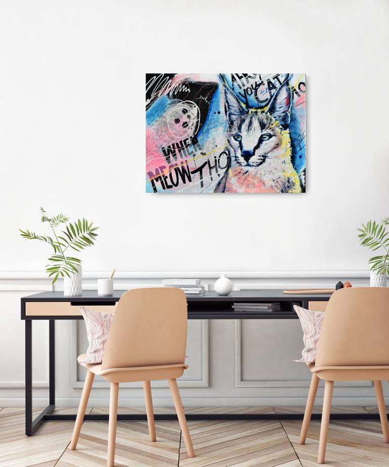 Original Contemporary Cats Painting by Bianca Lever