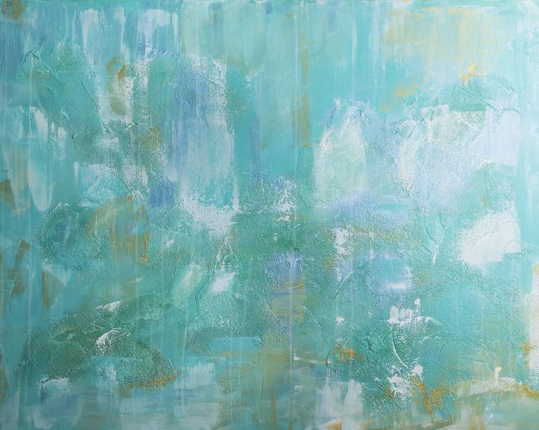 Acrylic abstract painting Verde Painting by Roxanne Passos | Saatchi Art