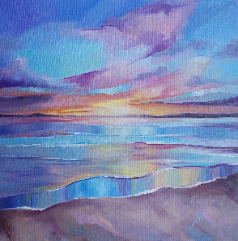 Marine reflection Painting by Alexandra Holovchenko | Saatchi Art