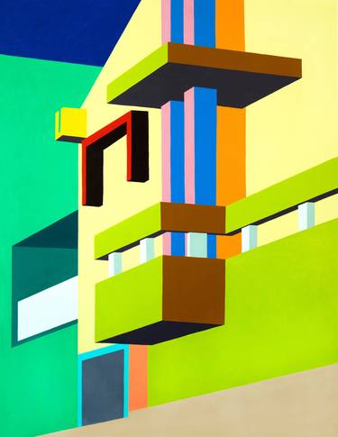 Original Abstract Architecture Paintings by Haju Oh