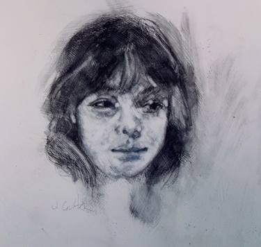Original Figurative Portrait Drawings by Jerry Coulter