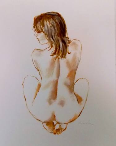 Original Figurative Nude Drawings by Jerry Coulter