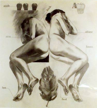 Original Figurative Nude Drawings by Jerry Coulter