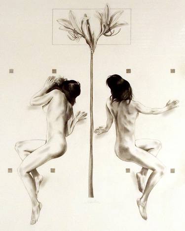Original Figurative Nude Drawings by Jerry Coulter
