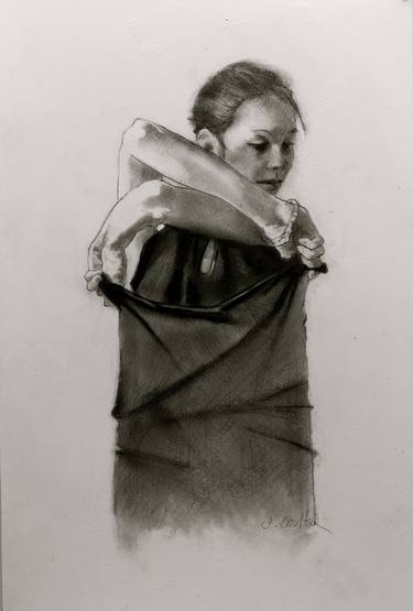 Original Figurative Women Drawings by Jerry Coulter