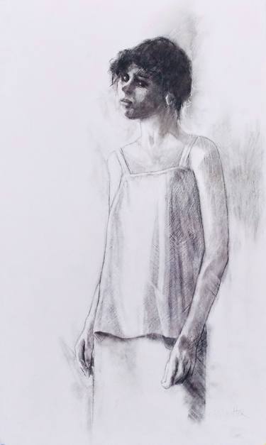 Original Figurative Women Drawings by Jerry Coulter