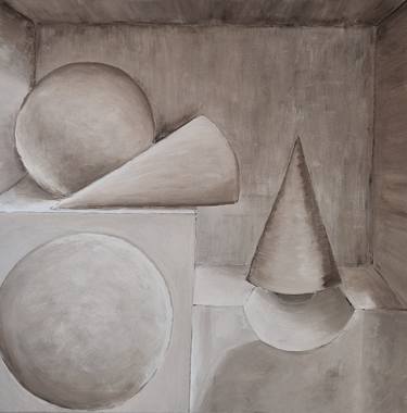 Original Abstract Geometric Paintings by Mieke Moelans