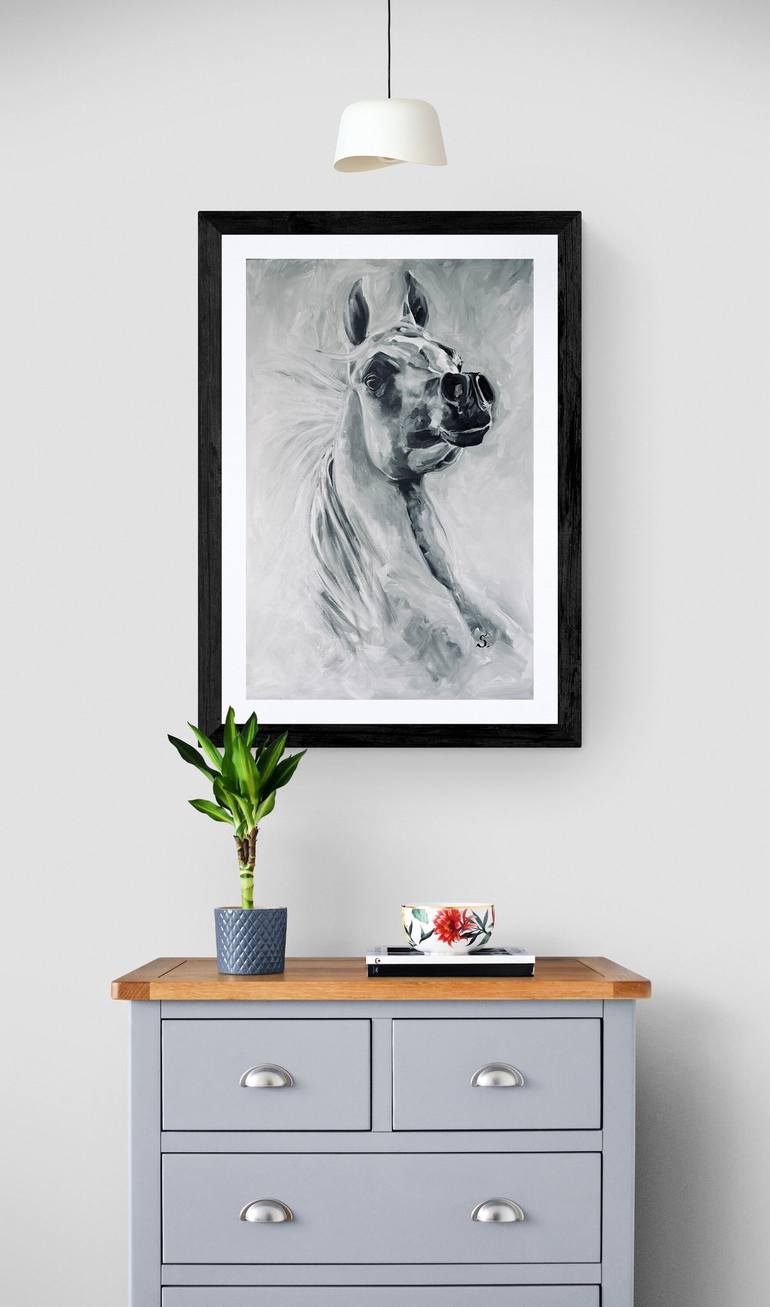 Original Contemporary Horse Painting by Sarah Mets