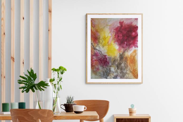 Original Abstract Floral Painting by Agata Matczak