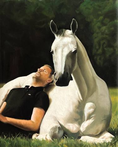 Print of Photorealism Horse Paintings by Nameen Azeem