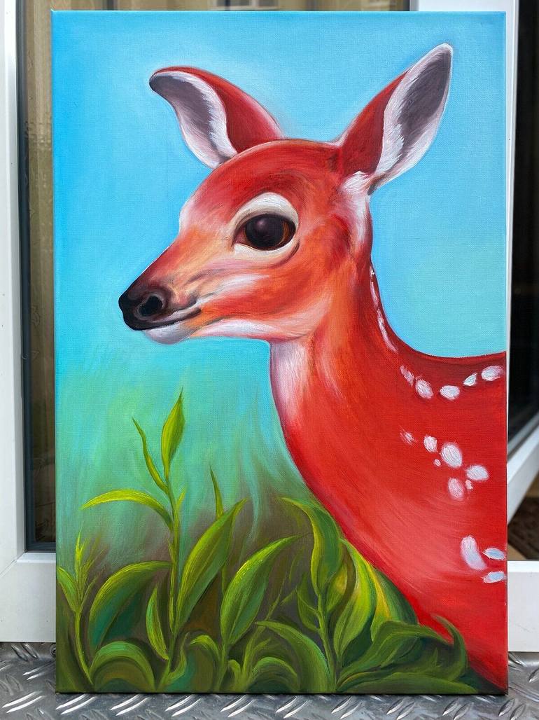 Original Realism Animal Painting by Sekar Rajagopal