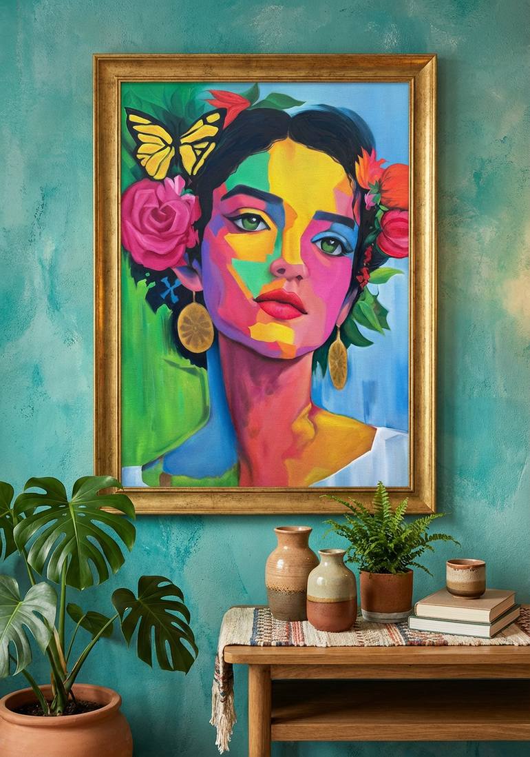 Original Art Deco Abstract Painting by Sekar Rajagopal