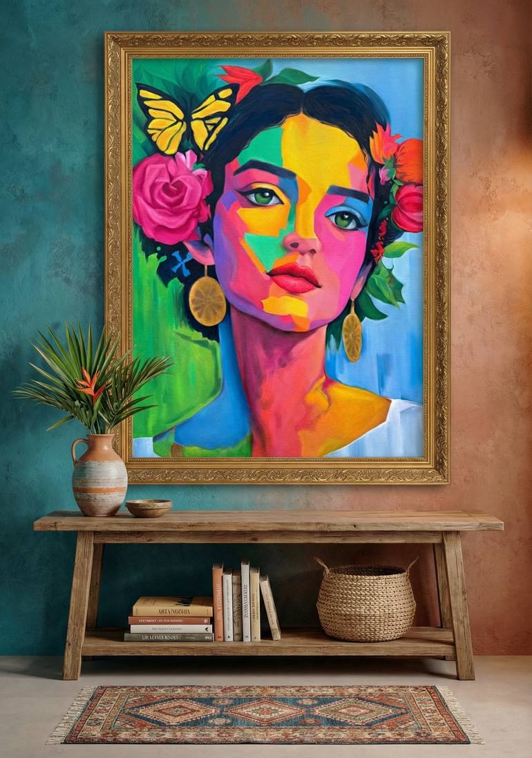 Original Art Deco Abstract Painting by Sekar Rajagopal