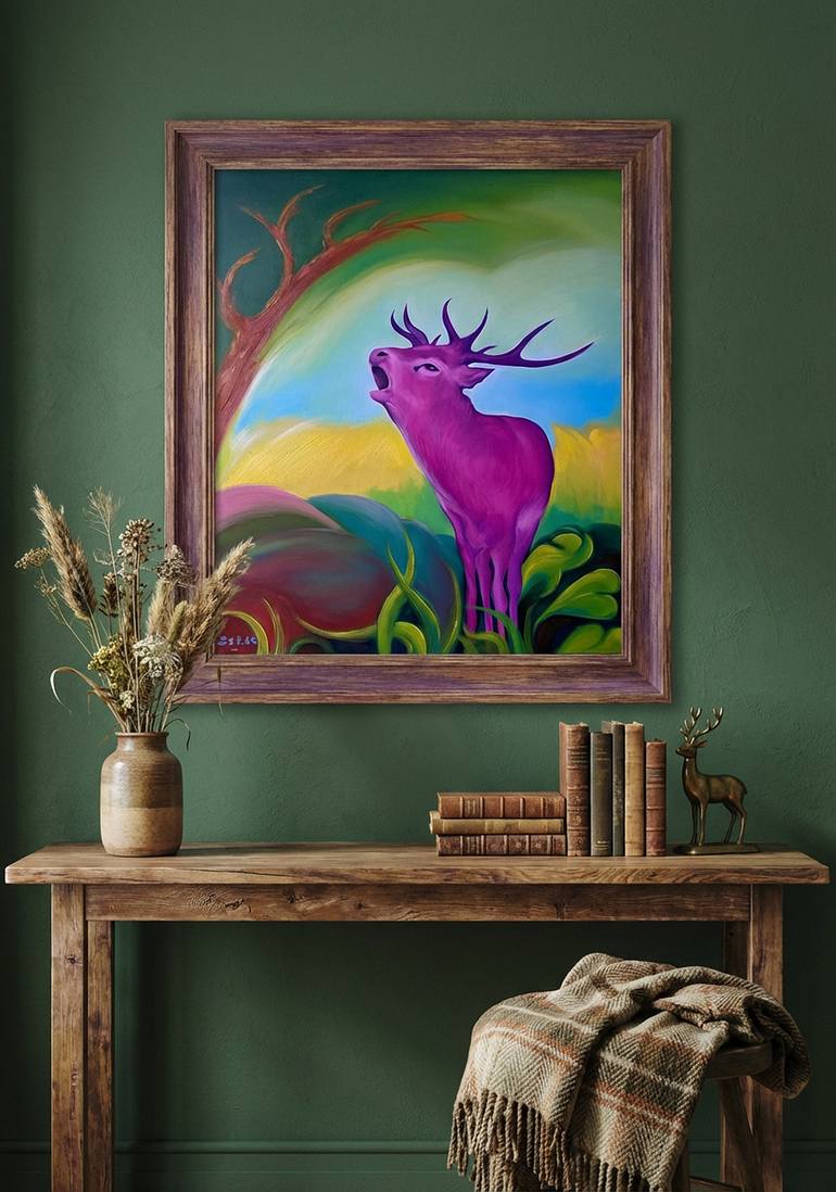 Original Pop Art Animal Painting by Sekar Rajagopal