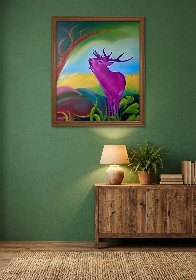 Original Pop Art Animal Painting by Sekar Rajagopal