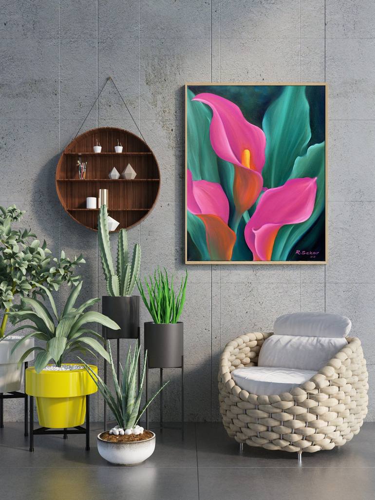 Original Realism Floral Painting by Sekar Rajagopal