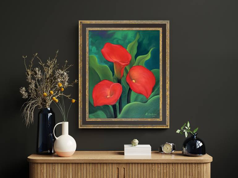 Original Realism Floral Painting by Sekar Rajagopal