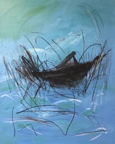 Original Abstract Boat Paintings by Maiko Shimada