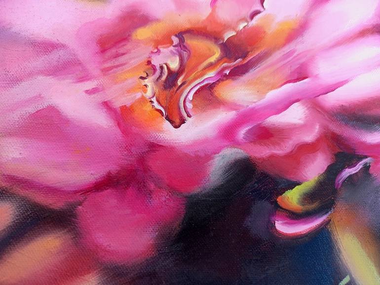 Original Contemporary Floral Painting by Hafsa Asad