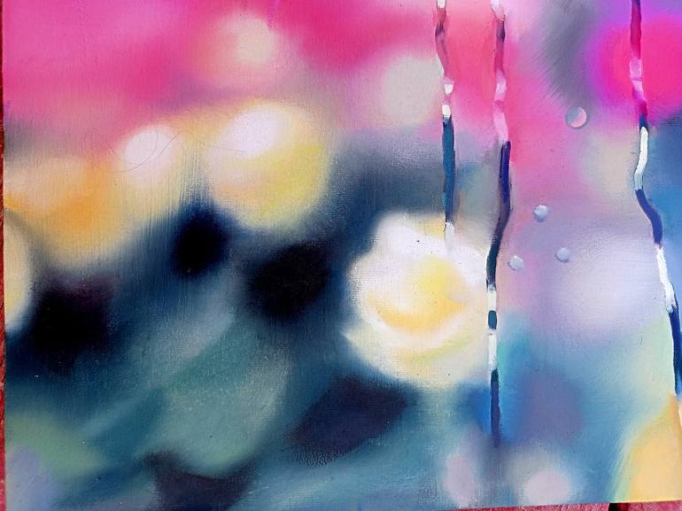 Original Abstract Floral Painting by Hafsa Asad