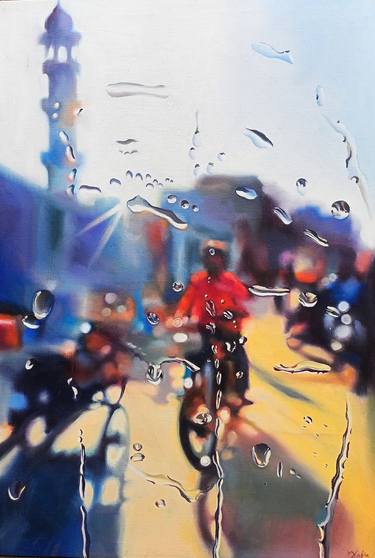 Original Realism Men Painting by Hafsa Shaikh