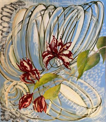Original Abstract Botanic Paintings by Olga Shatalova