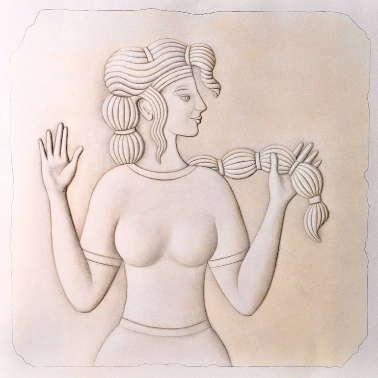 Original Classical mythology Drawing by Maryna Pavlusha