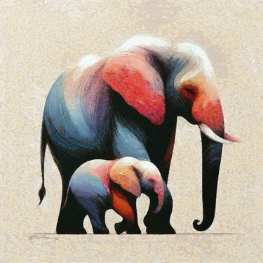 Print of Impressionism Animal Digital by Satyakam Garg