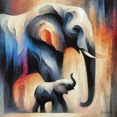 Print of Abstract Expressionism Animal Digital by Satyakam Garg
