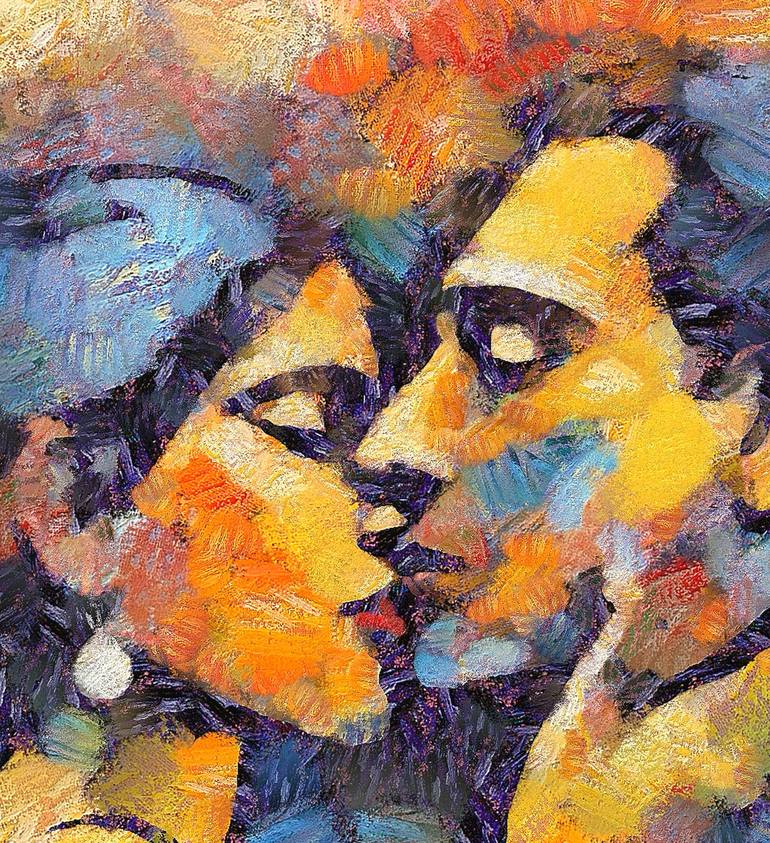 Original Impressionism Love Digital by Satyakam Garg