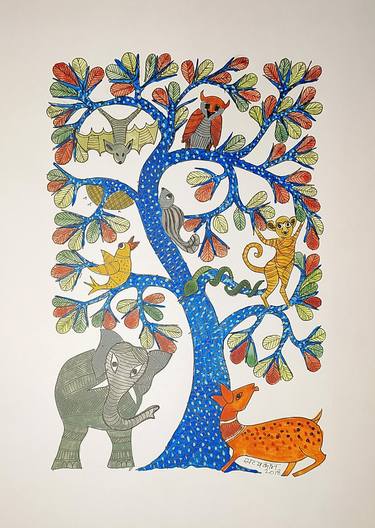 Original Folk Animal Paintings by Satyakam Garg