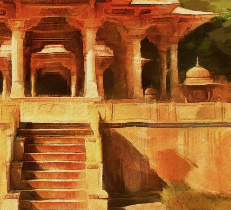 Original Color Field Painting Architecture Digital by Satyakam Garg