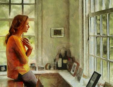 Original Impressionism Women Digital by Satyakam Garg