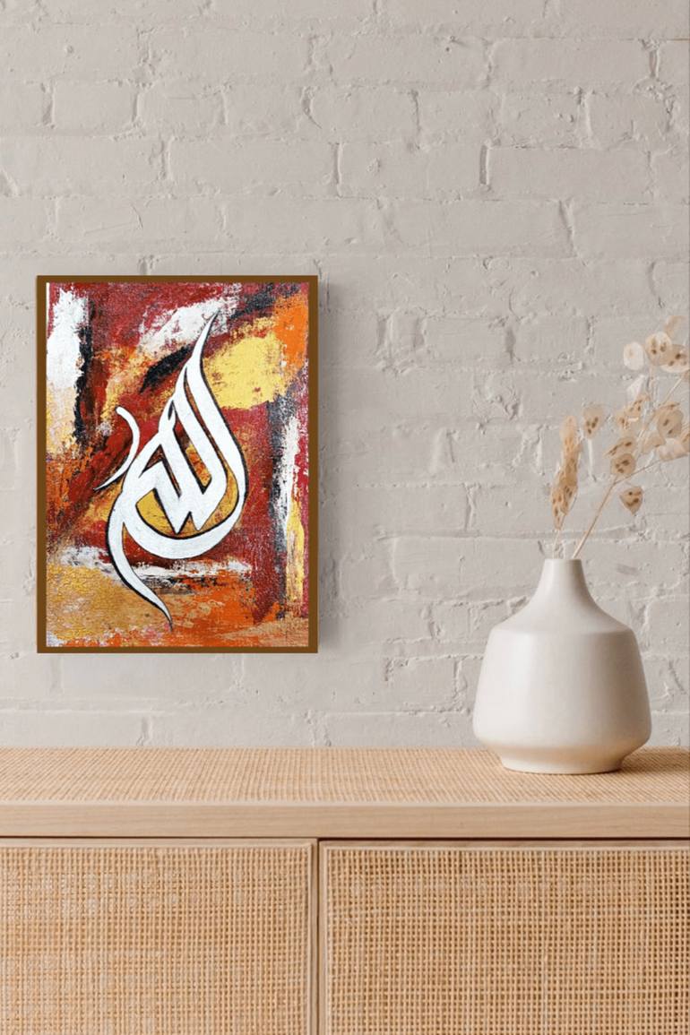 Original Art Deco Calligraphy Painting by Skills Gallery