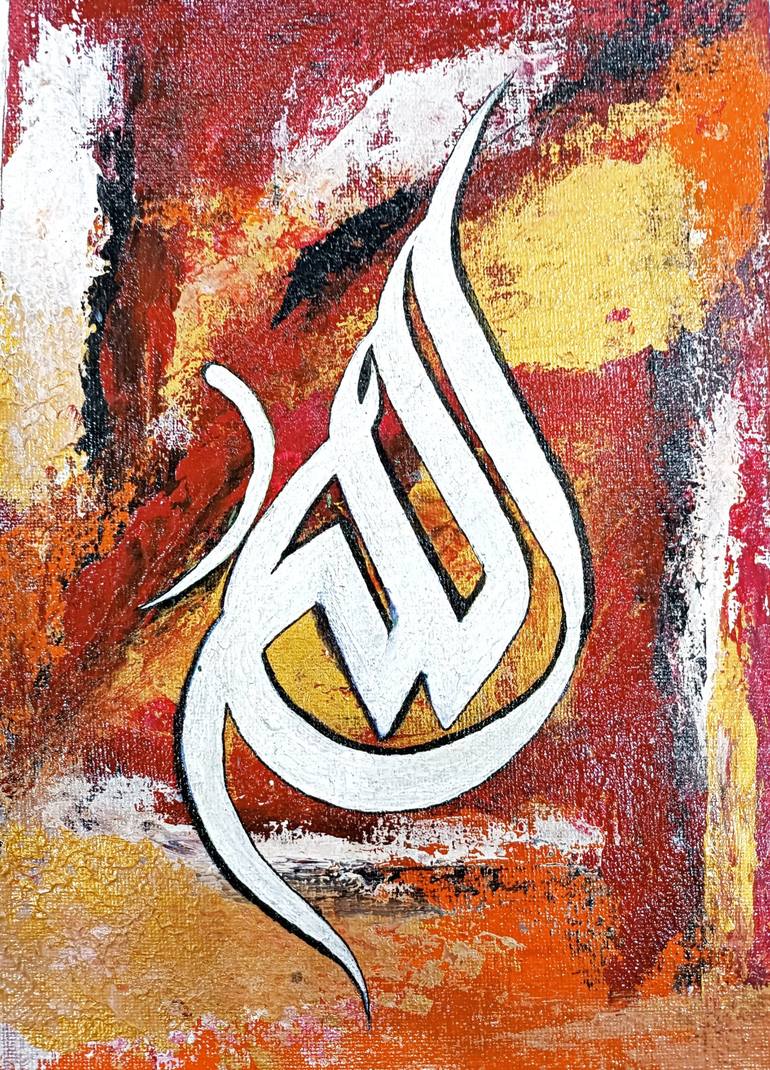 Original Art Deco Calligraphy Painting by Skills Gallery