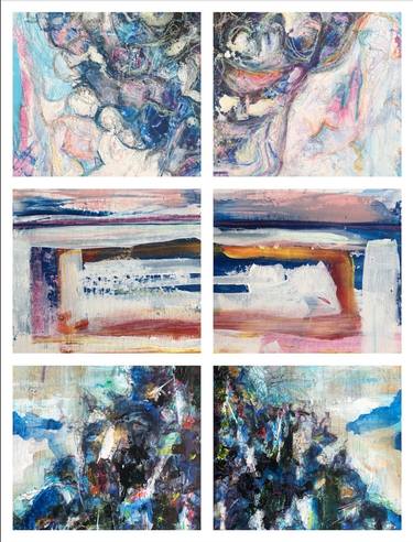 Original Abstract Expressionism Landscape Mixed Media by Jackie Holms