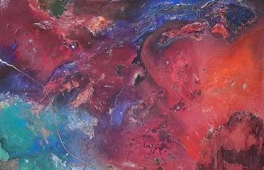 Original Abstract Outer Space Paintings by Laiba Rasheed