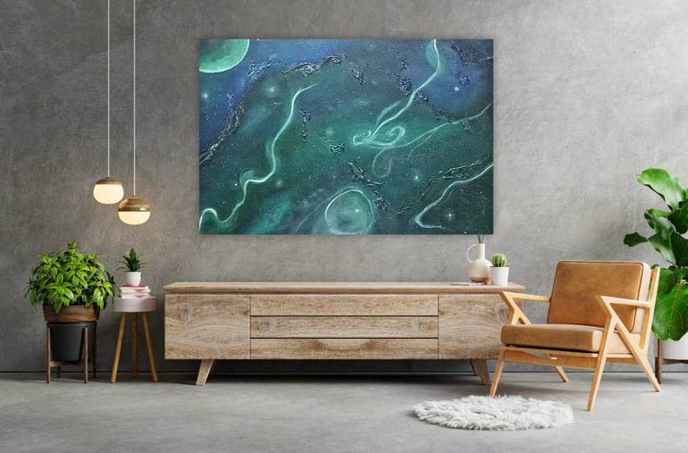 Original Realism Outer Space Painting by Laiba Rasheed