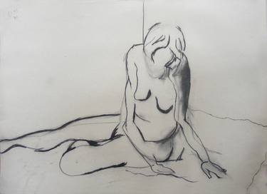 Original Minimalism Nude Drawings by Annaly Keane
