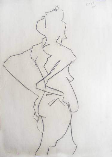 Original Nude Drawing by Annaly Keane