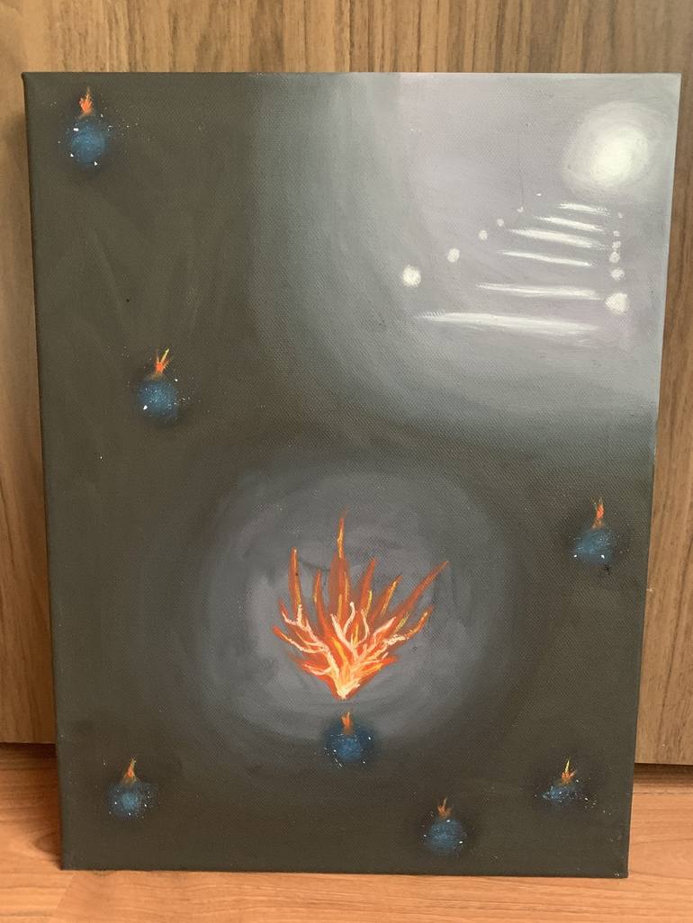 Original Abstract Fantasy Painting by Vaire Valier
