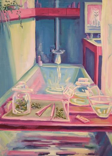 Original Impressionism Light Painting by Liliana Weedmaart