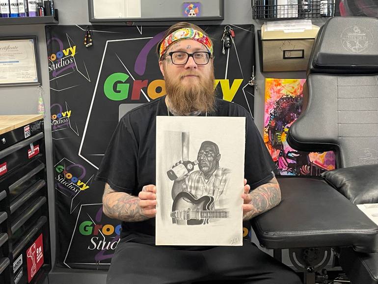 Original Figurative People Drawing by Ryan Dawson